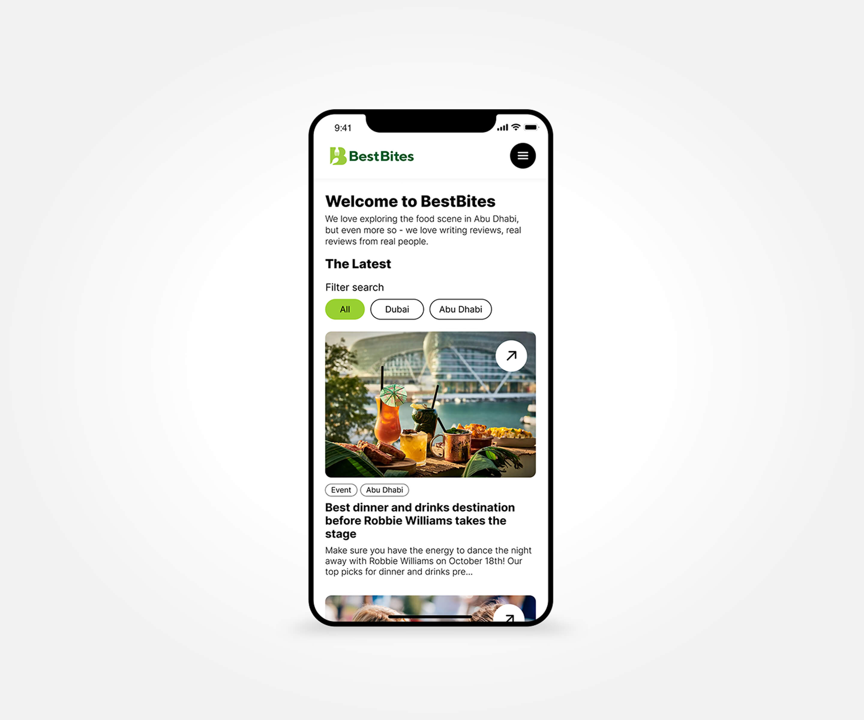 Best Bites mobile article experience