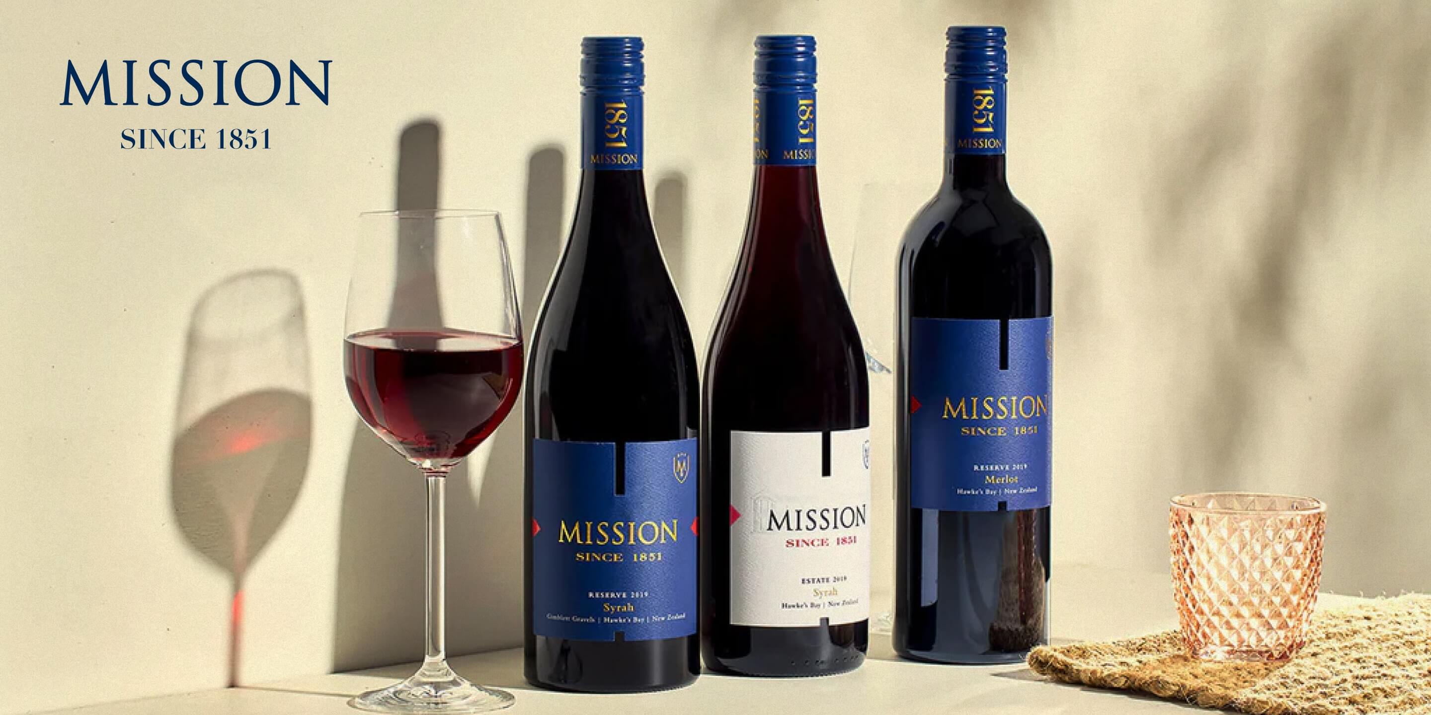 Mission Estate wine collection and brand presentation