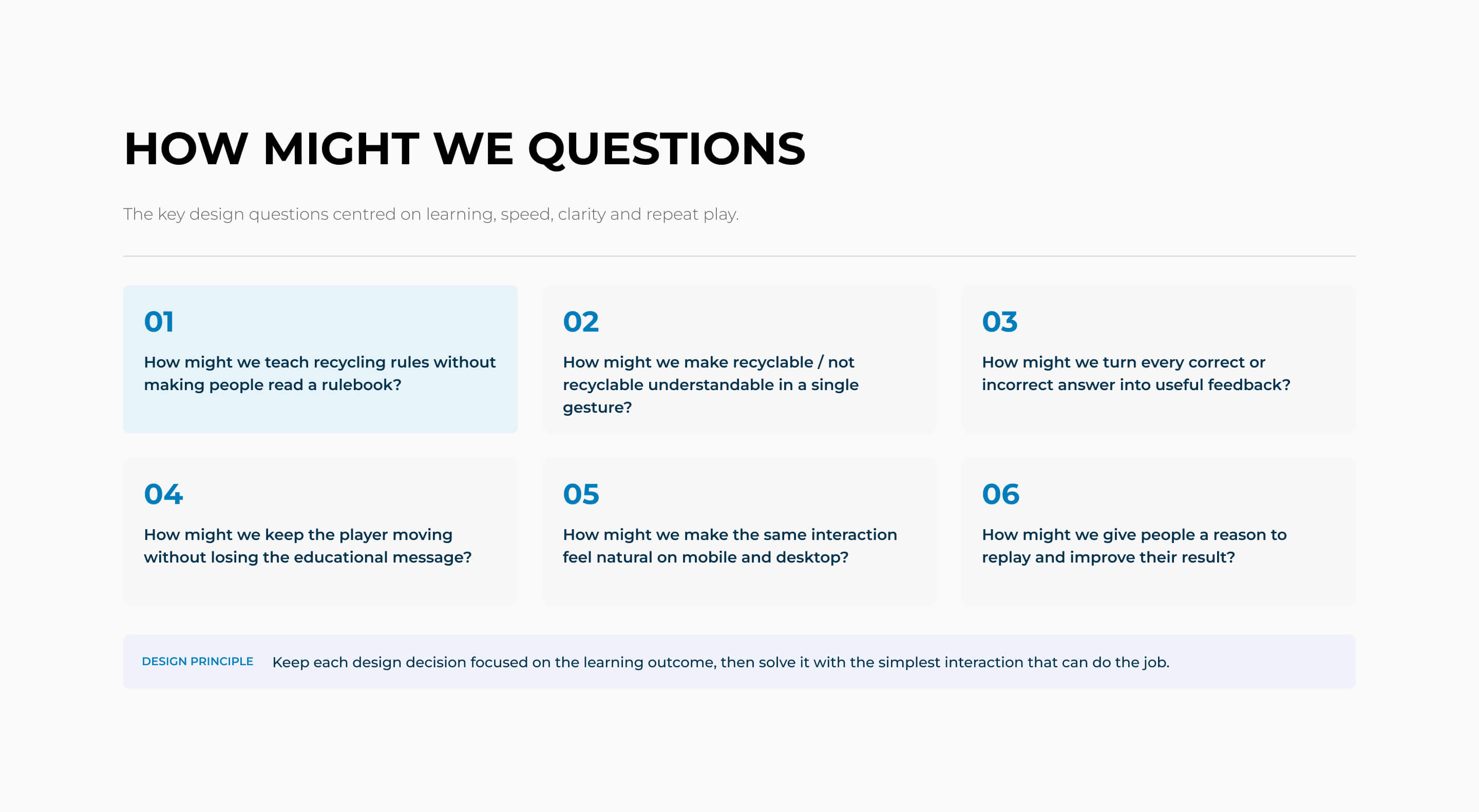 Recycle Right design questions